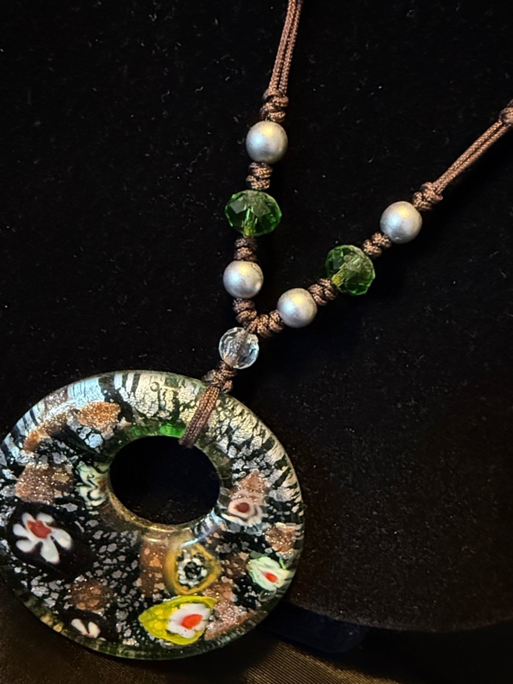 Boho Milifiore Art Glass Pendant